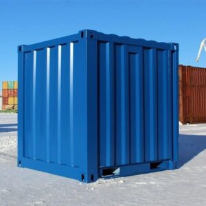 10ft x 8ft Wind & Watertight Steel Storage Container – Used, Forklift-Friendly