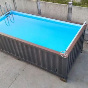 20ft container swimming pool black steel backyard pool with filtration system
