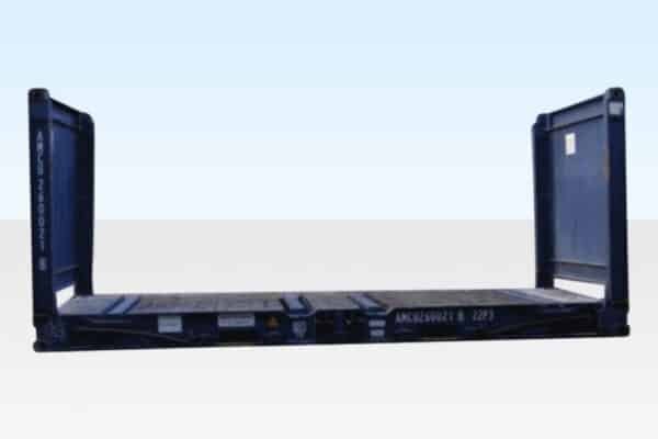 20ft-used-flat-rack-shipping-container-heavy-duty-steel-collapsible-ends