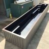 40FT shipping container pool with modern steel exterior and luxury pool design