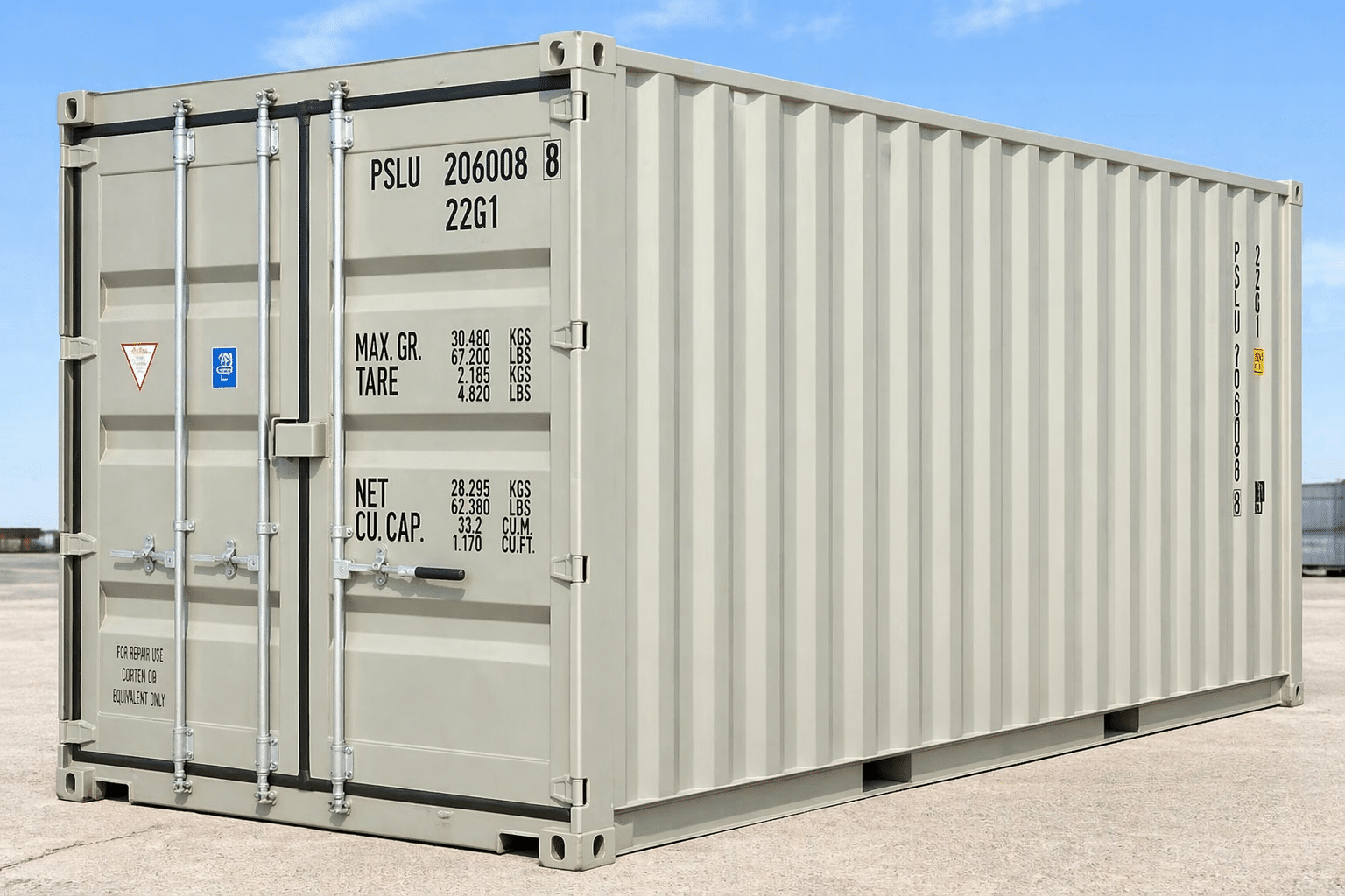 20ft-white-shipping-container-one-trip-iso-certified 20ft white shipping container one trip ISO certified