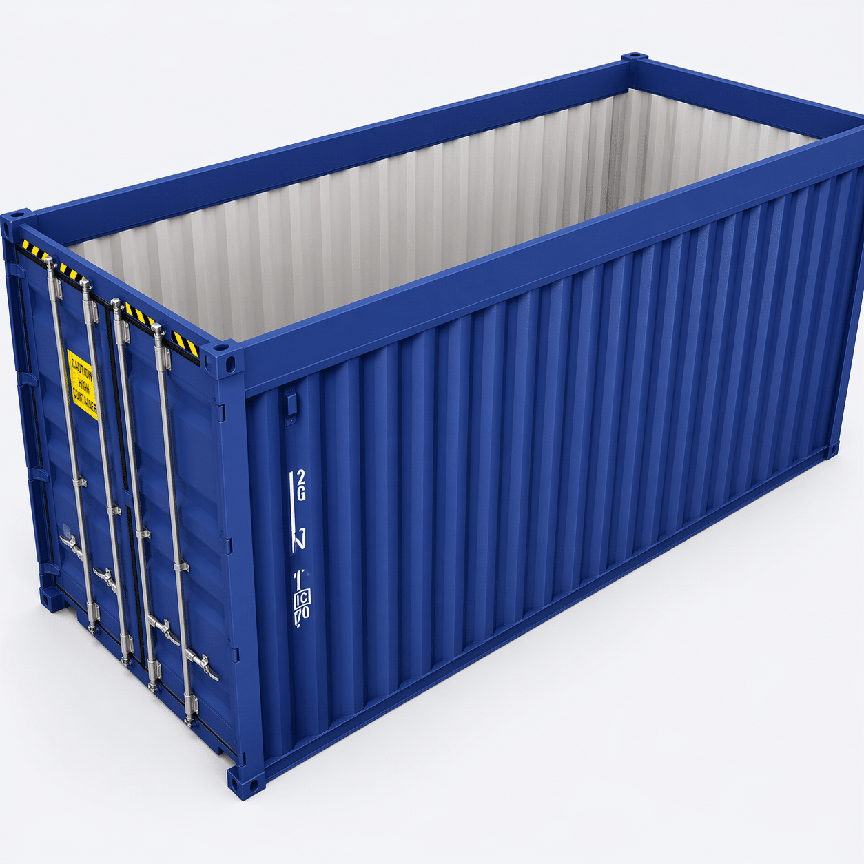 20ft x 8ft Open Top Used Shipping Container Exterior 20ft x 8ft open top used shipping container exterior side view