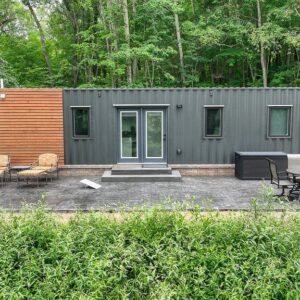 40ft Kennedy Luxury Container Home exterior by Lease Lane Containers