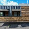 20ft Shipping Container Bar with walk-in cooler and commercial serving windows