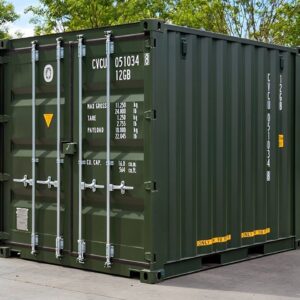 Heavy-Duty 10ft x 8ft One-Trip Green Steel Shipping Container