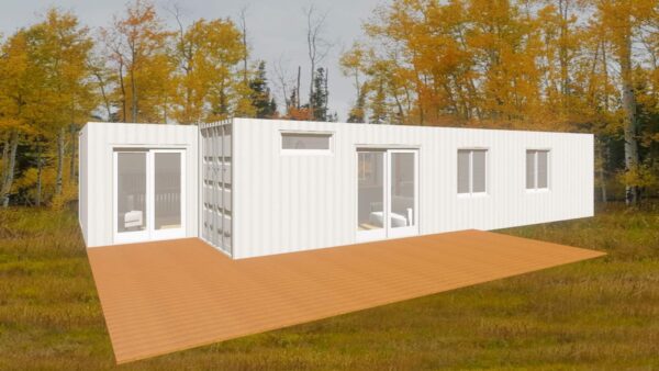 The Huntington Luxury Two Bedroom Shipping Container Home Built From Two 40ft High Cube Containers And One 20ft High Cube Container